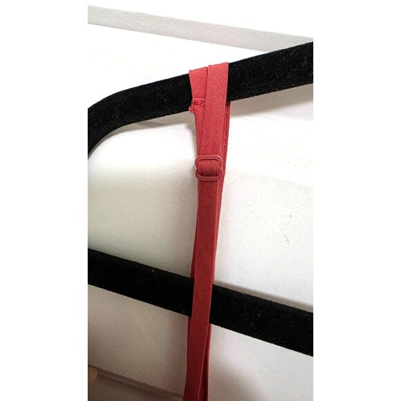 BCBG Max Azria Orange Baby Doll Sleeveless Embroidered Hem Top Ruffle Detail L - Picture 9 of 10